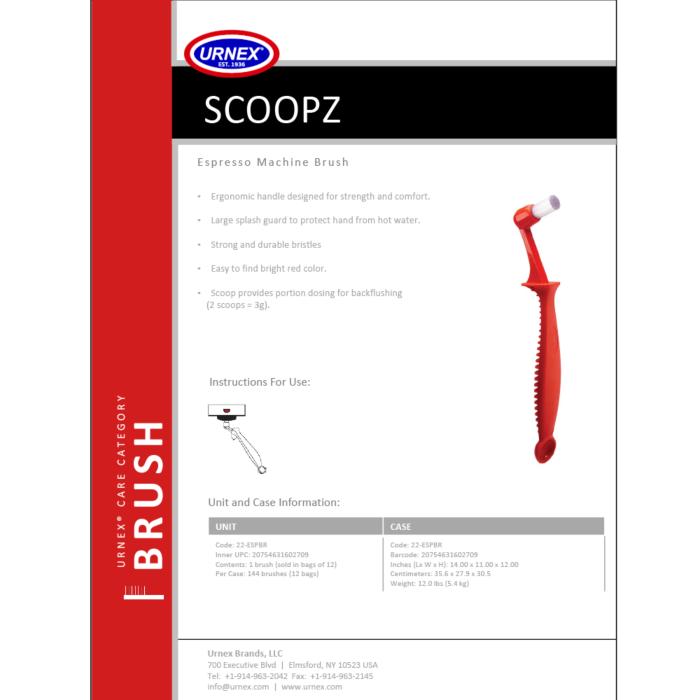 Urnex Scoopz Espresso Brush