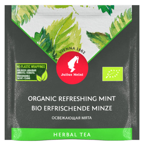 Julius Meinl premium leaf tea bag - REFRESHING MINT - 20 tea bags per box