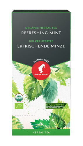 Julius Meinl premium leaf tea bag - REFRESHING MINT - 20 tea bags per box