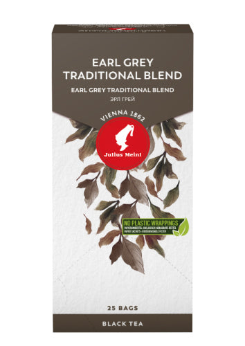 Julius Meinl Single Bag tea - EARL GREY TRADITIONAL BLEND - 25 tea bags per box