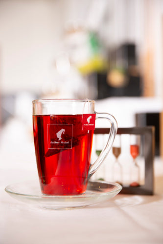 Brewed Earl Grey Blossom Black Tea in Glass Cup