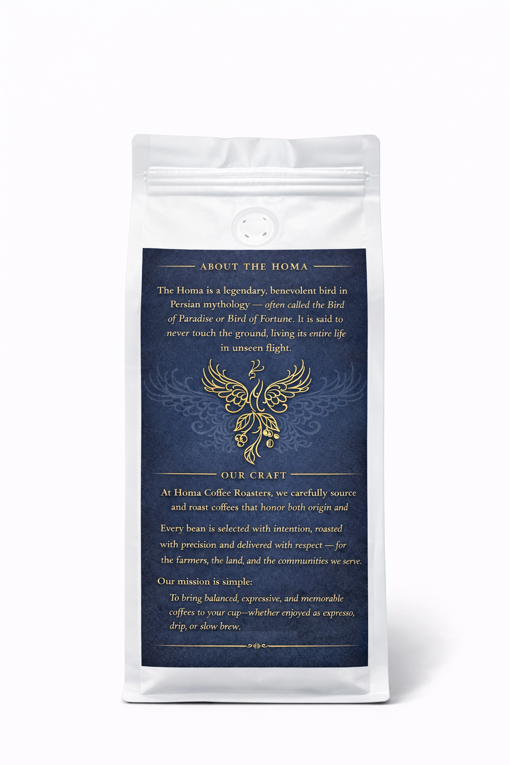 Homa Royal Flight - Medium/Dark Roast - Whole Beans - 100% Arabica