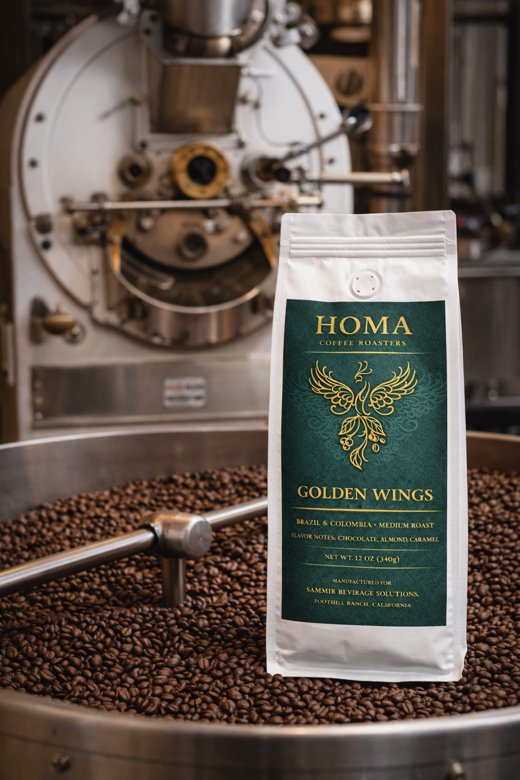 Homa Golden Wings - Medium Roast - Whole Beans - 100% Arabica