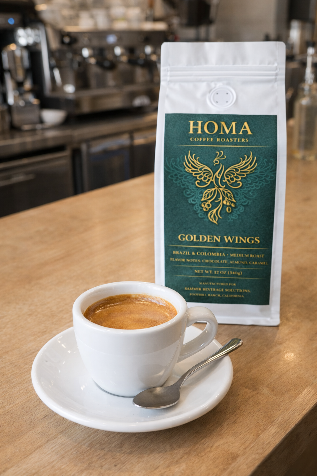 Homa Golden Wings - Medium Roast - Whole Beans - 100% Arabica