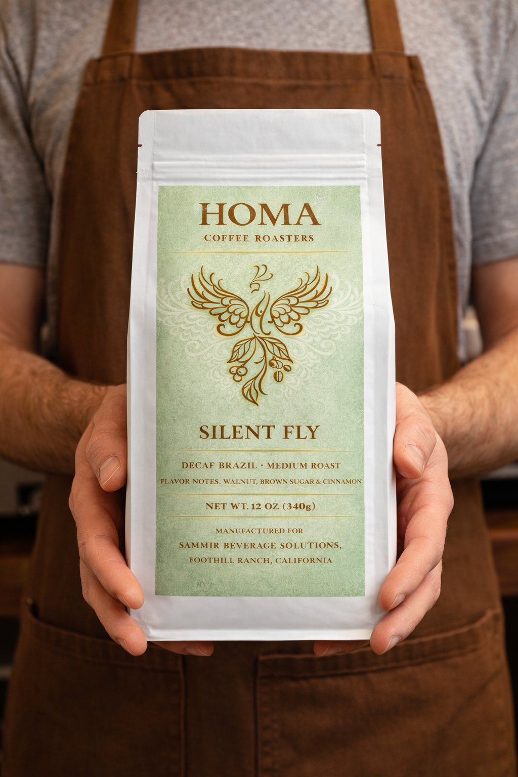 Homa Silent Fly (Decaf) - Medium Roast - Whole Beans - 100% Arabica
