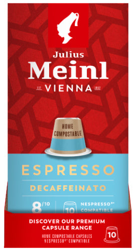 Julius Meinl Espresso Decaffeinato Nespresso® Compatible Capsules – 10 Capsules
