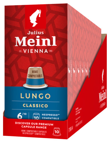 Julius Meinl Lungo Classico Nespresso® Compatible Capsules Retail Box
