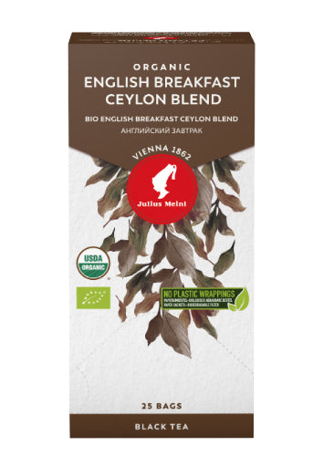 Julius Meinl Organic Ceylon English Breakfast Blend Individual Tea Bag
