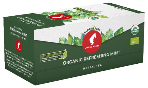 Julius Meinl Organic Refreshing Mint 25 Tea Bags Box
