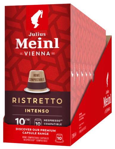 Julius Meinl Ristretto Intenso Nespresso® Compatible Capsules Retail Box
