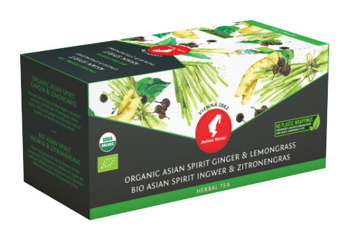 Premium Asian Spirit Ginger & Lemongrass Tea Bags – Box
