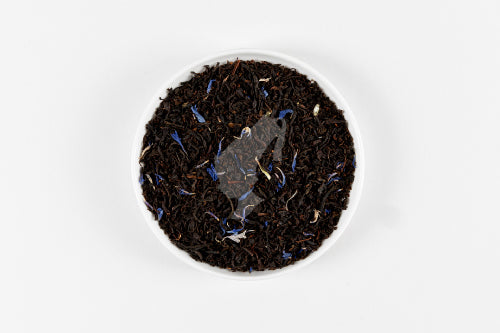 Premium Earl Grey Blossom Black Tea Leaves Close-up
